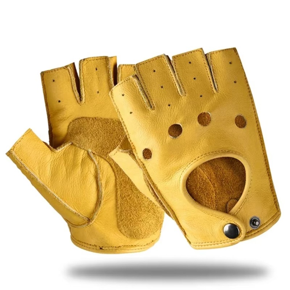 Leather Driving Glove - Retro Men Gloves Outdoor Sports Anti