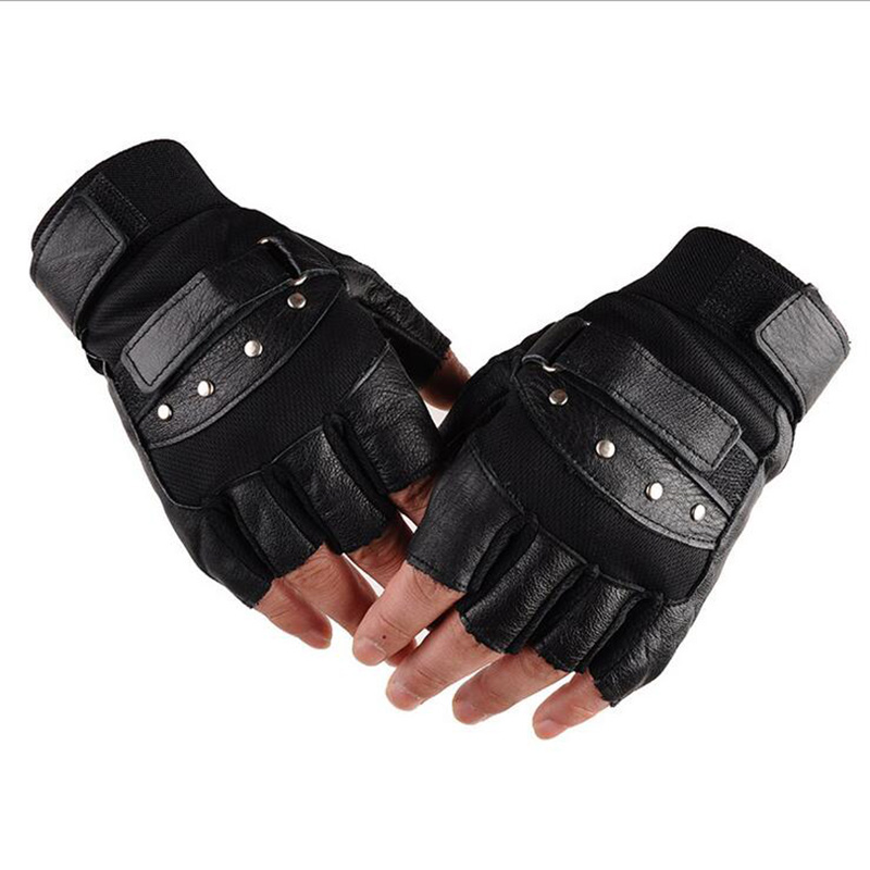 Men's Half Finger Leather Fitn - Leather Driving Glove review and price