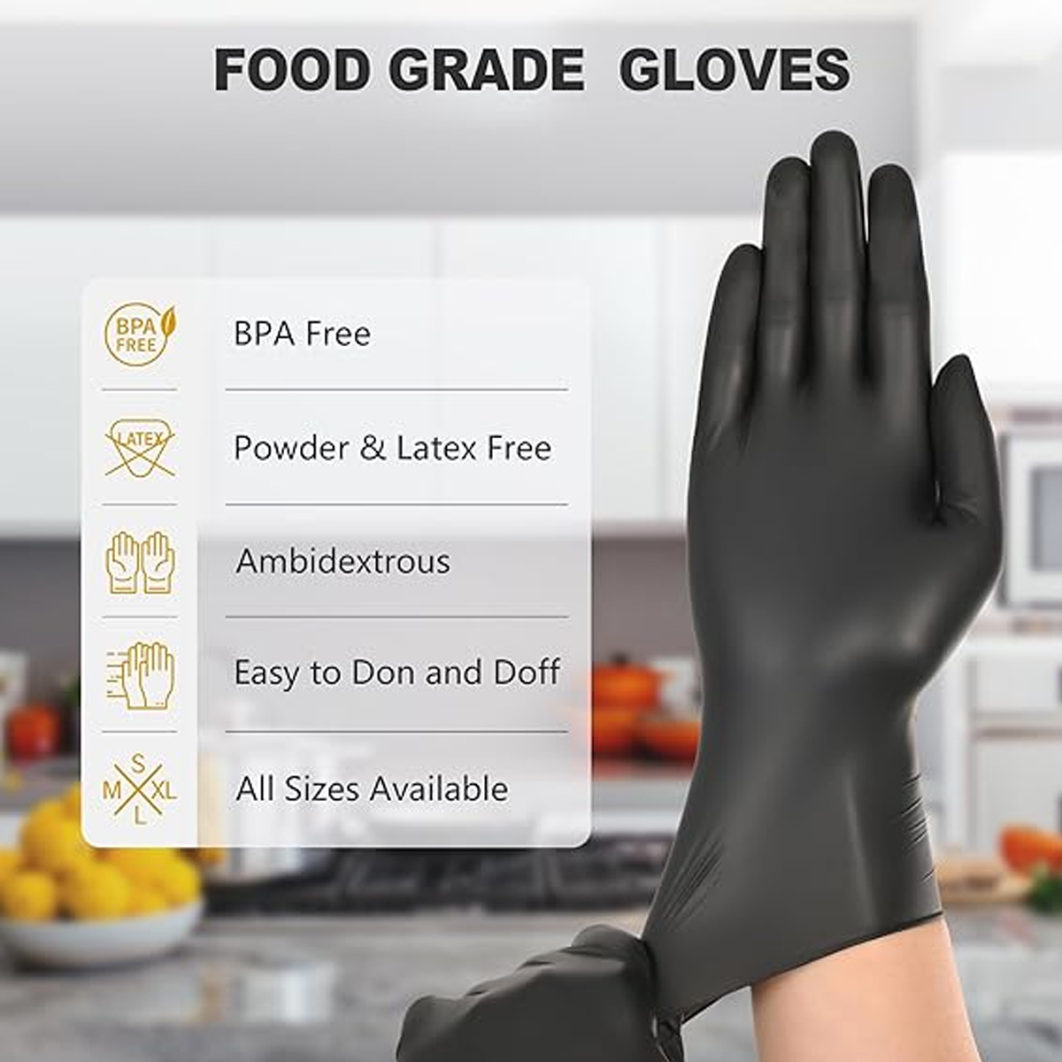 Heavy-Duty Black Disposable Ni - Latex Disposable Glove review and price